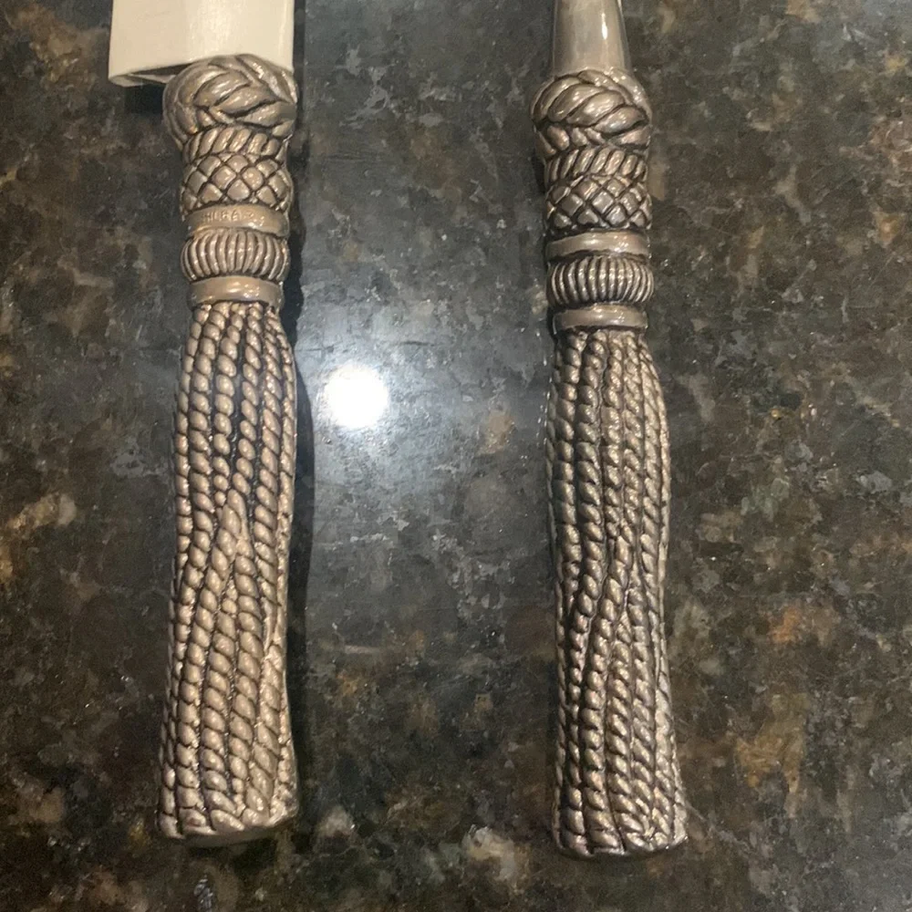 Vintage Silea Silver Carving Knife and Meat Fork Set